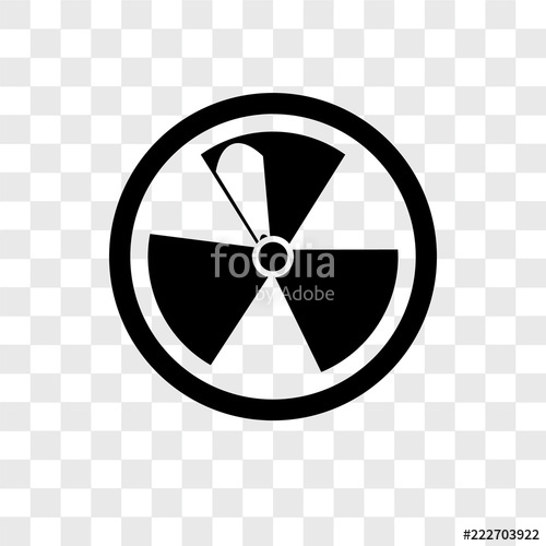 500x500 Radiation Vector Icon Isolated On Transparent Background