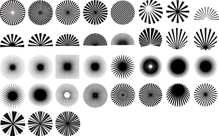 728x453 Series Of Black And White Design Elements Vector 13 Radiation Free