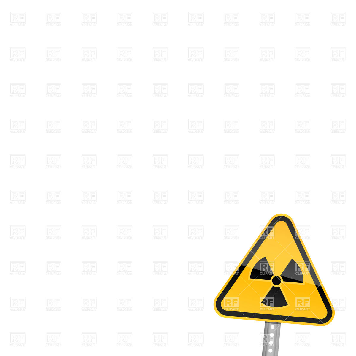 1200x1200 Warning Road Sign With Radiation Symbol Vector Image Vector