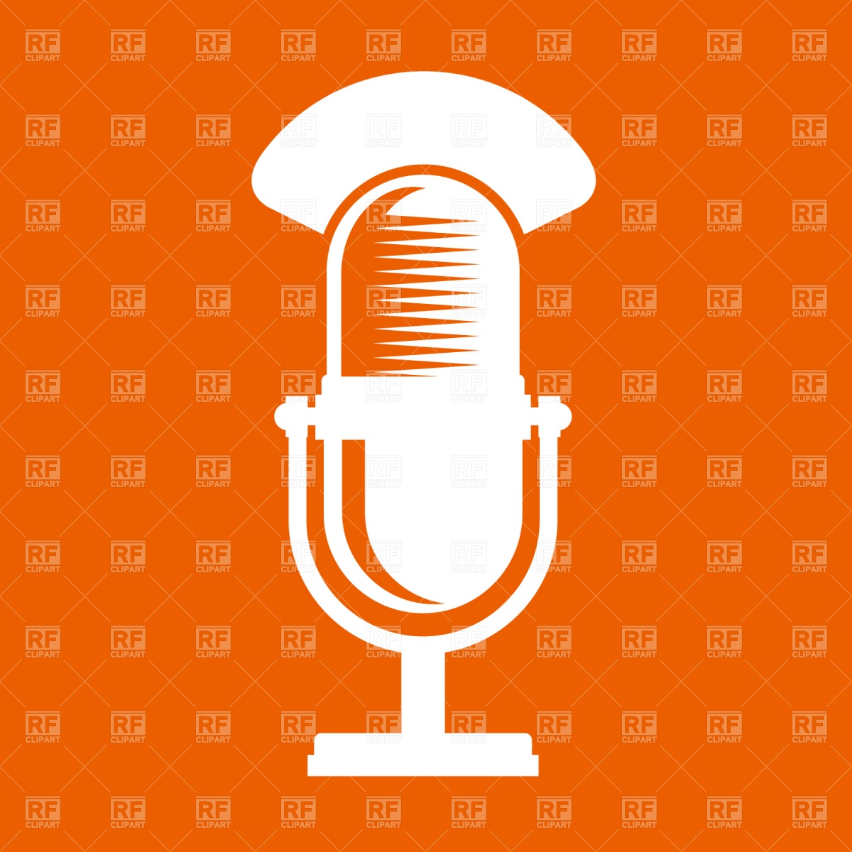 1200x1200 Retro Microphone Vector Image Vector Artwork Of Objects Prague