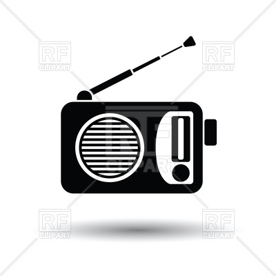 400x400 Radio Icon On White Background Vector Image Vector Artwork Of