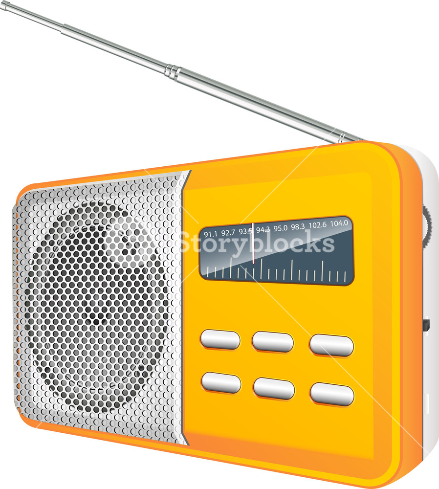 898x1000 Retro Radio Vector Royalty Free Stock Image