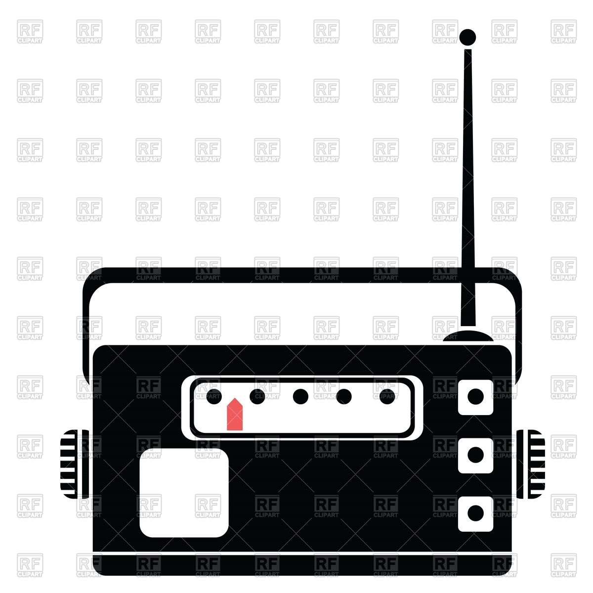 1200x1200 Silhouette Of Old Radio Tuner Vector Image Vector Artwork Of