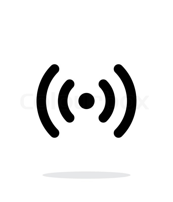 686x800 Radio Waves Icon On White Background. Wireless Technology. Vector