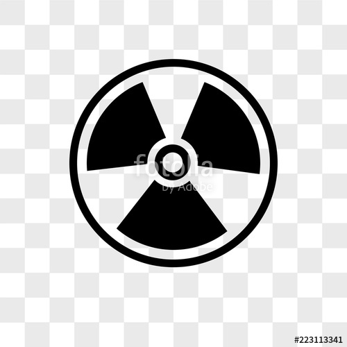 500x500 Radioactive Vector Icon Isolated On Transparent Background