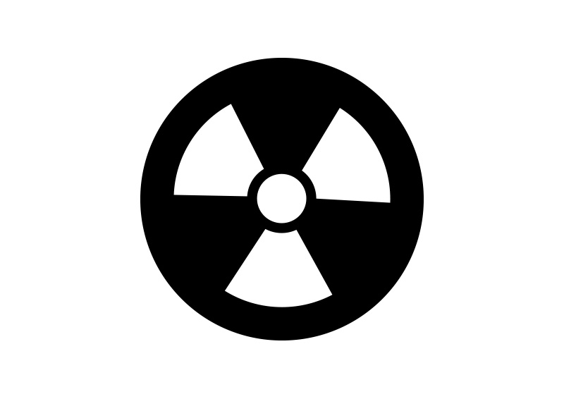 800x566 Black Simple Radioactive Vector Icon