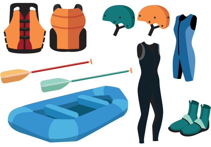 700x490 River Rafting Vector Equipment Free Vectors Ui Download