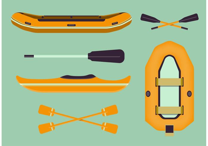 700x490 River Rafting Vector Set