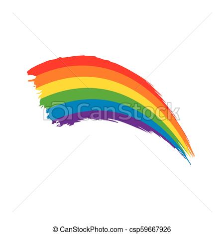 450x470 Grunge Rainbow Flag Isolated On White Background.