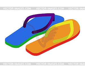300x244 Lgbt Slippers. Beach Shoes Colors Of Rainbow Flag