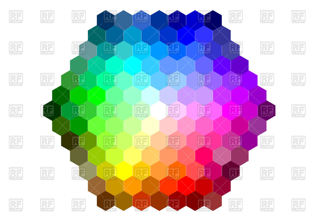 1200x849 Mosaic Hexagon In Colors Of Rainbow Vector Image Vector Artwork