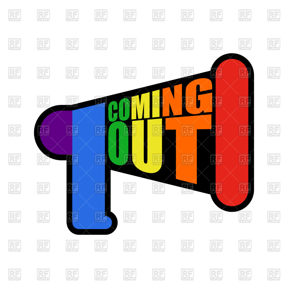 1200x1200 Lgbt Sign With Rainbow Megaphone