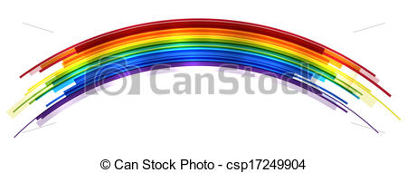 450x191 Rainbow. Abstract Bright Rainbow Icolated On White. Eps10 Vector.