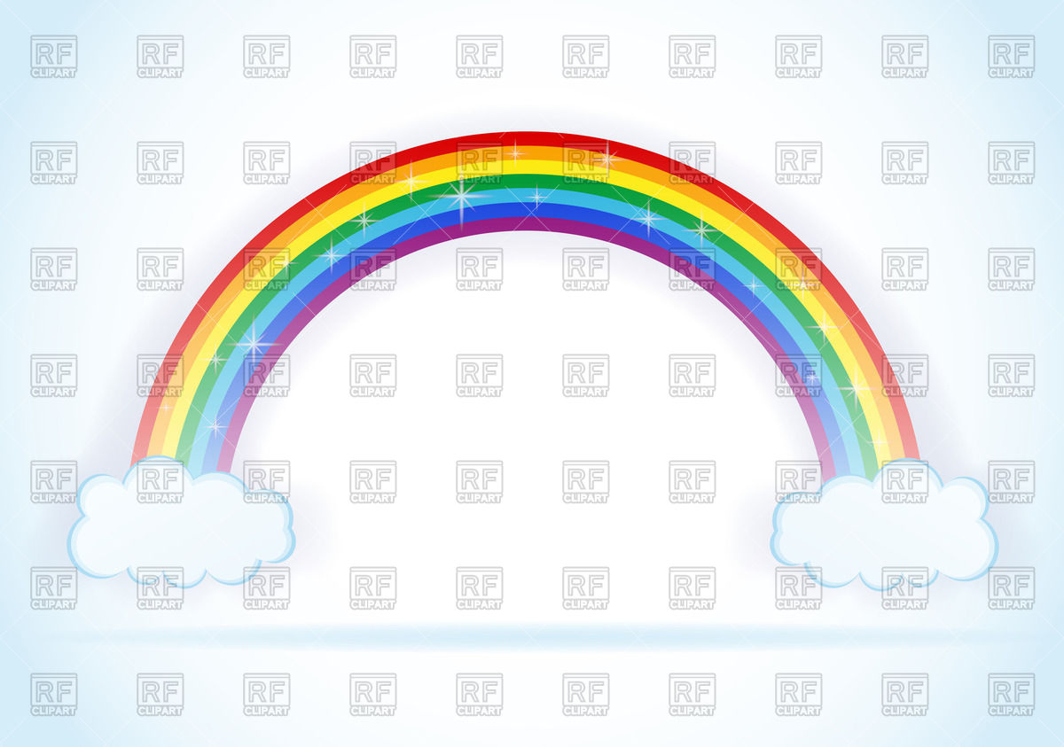 1200x843 Rainbow With Clouds Vector Image Vector Artwork Of Backgrounds