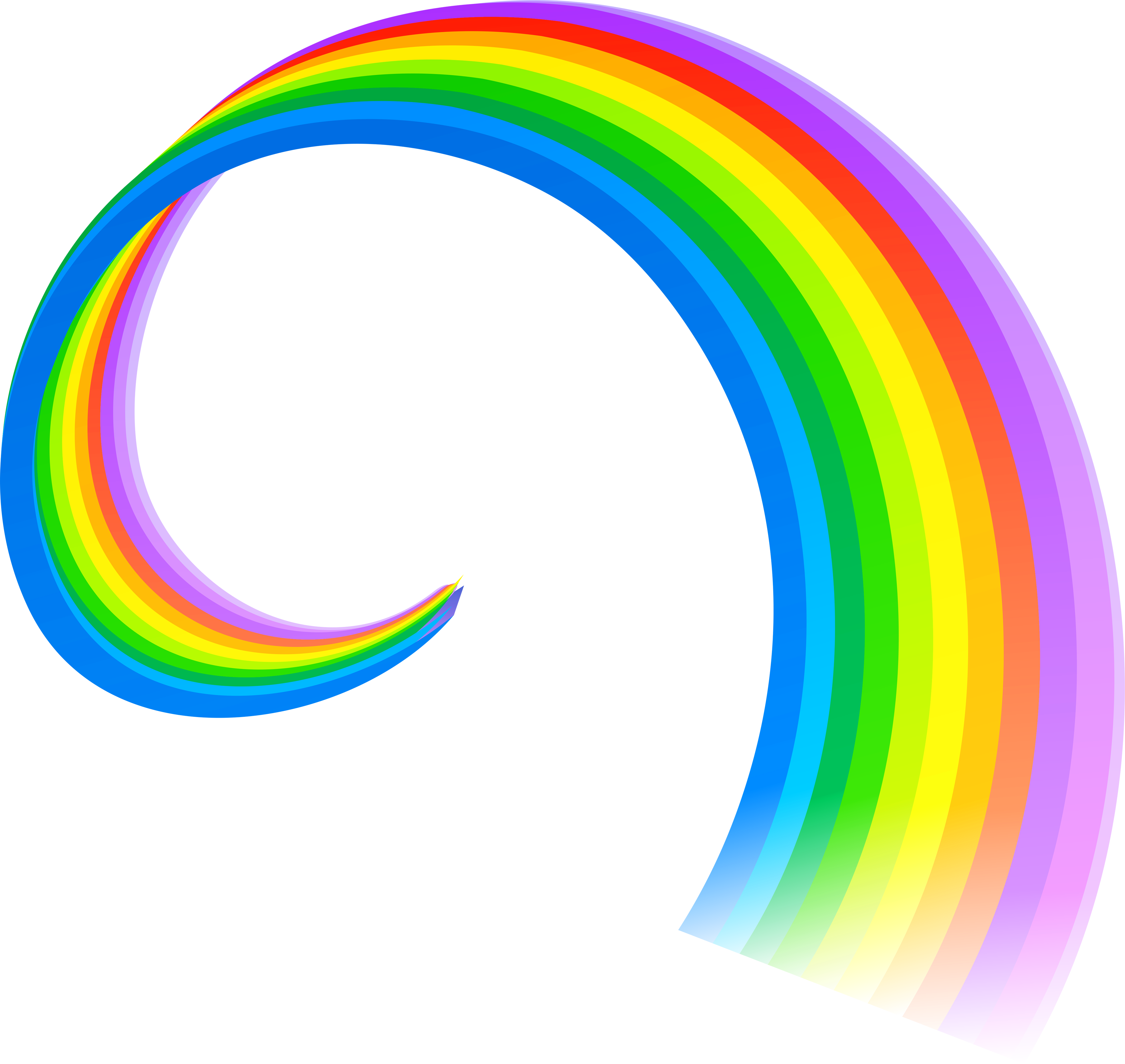 3493x3303 Rainbow And Sun Vector Transparent Stock Large