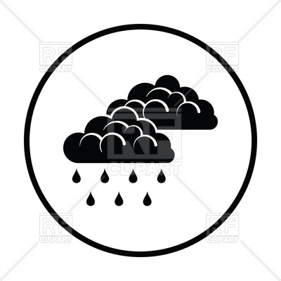 400x400 Rain Icon, Cloud With Raindrop Vector Image Vector Artwork Of