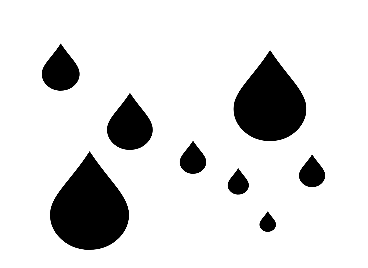 1502x1097 Raindrops Clipart Black And White