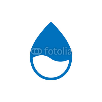 400x400 Water Drop Icon In Flat Style. Raindrop Vector Illustration On