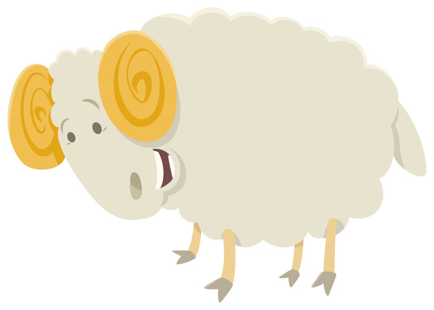 626x447 Funny Ram Animal Character Vector Premium Download