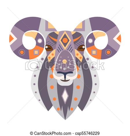 450x470 Ram Head Logo. Goat Vector Decorative Emblem. Ram Head Logo. Goat