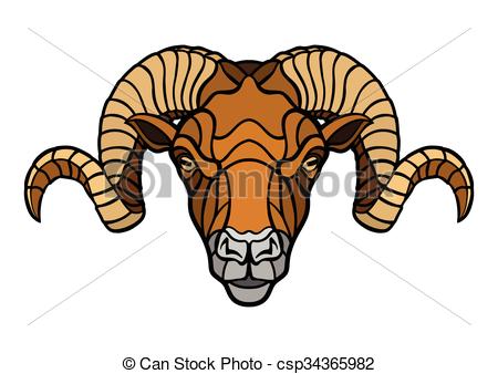 450x338 Ram Head Mascot. Ram Head Isolated. This Is Vector Illustration