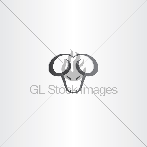 500x500 Black Ram Head Vector Icon Gl Stock Images