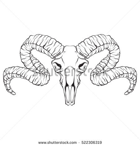 450x470 Collection Of Ram Horns Drawing High Quality, Free Cliparts