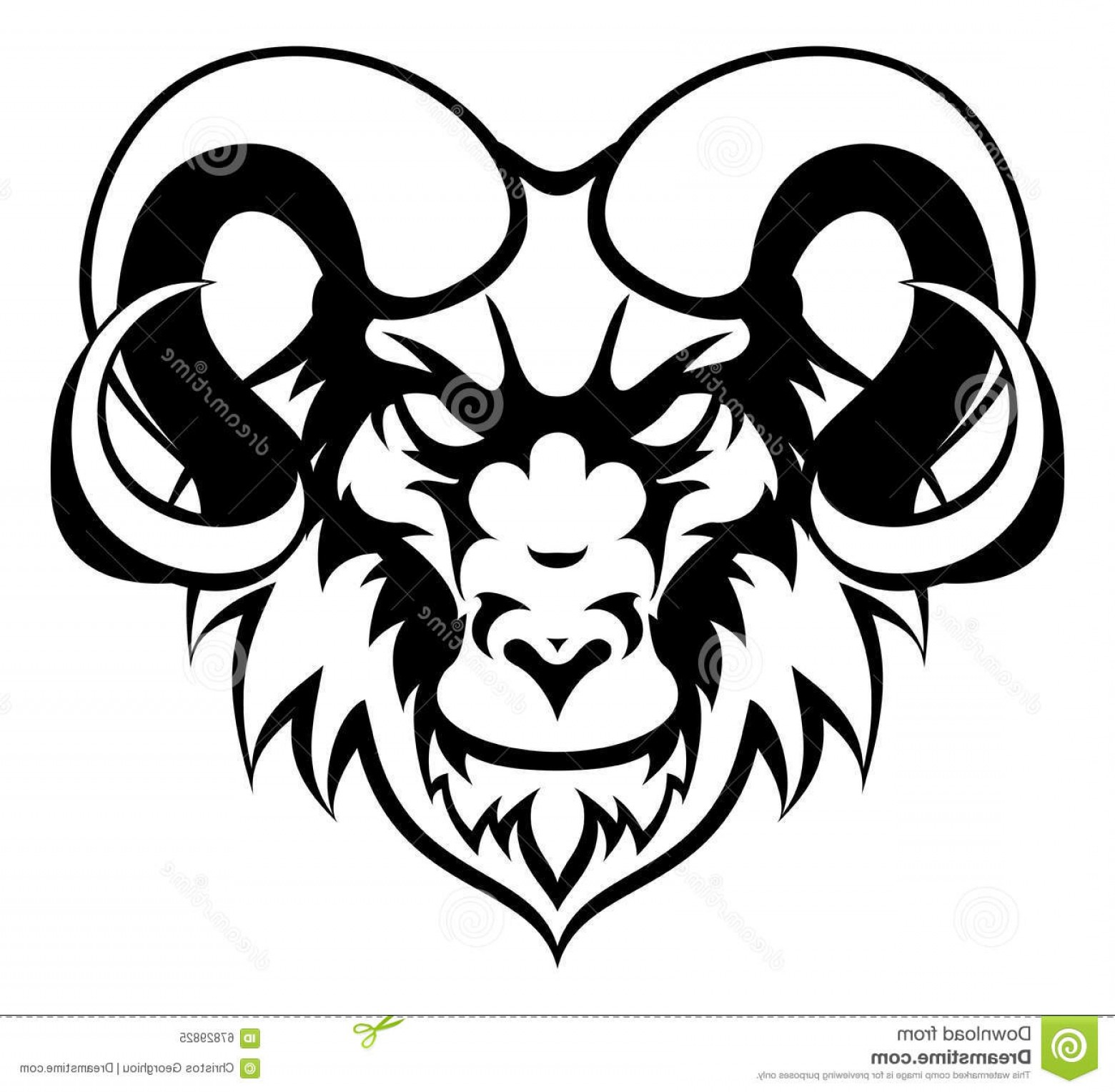 1560x1528 Stock Illustration Ram Mean Animal Mascot Illustration Sports Head