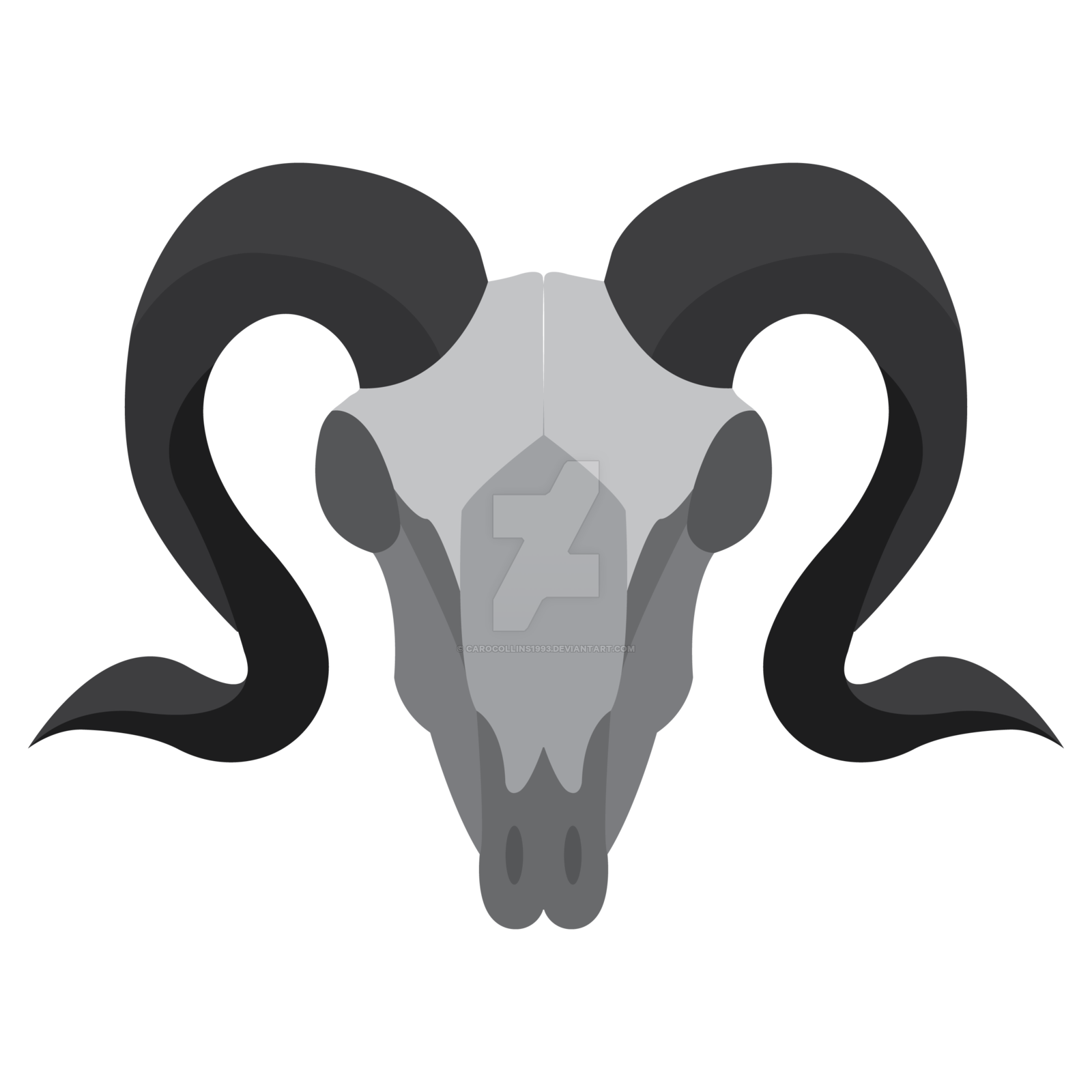 1600x1600 Goat Skull Logo By Carocollins1993