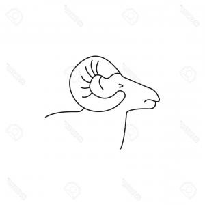 300x300 Photostock Vector Ram Skull Illustration Design Element For Poster