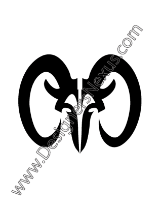 316x409 Free Vector Graphic Ram Stencil V8