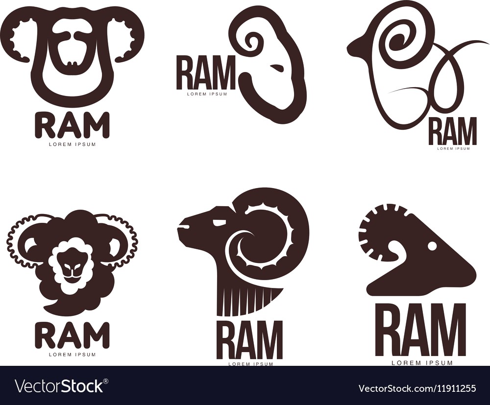 1000x827 Set Of Ram Sheep Lamb Head Graphic Logo Vector 11911255 10