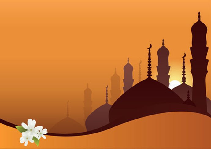 690x489 Ramadan Background Landscape Vector Silhouette Webbyarts