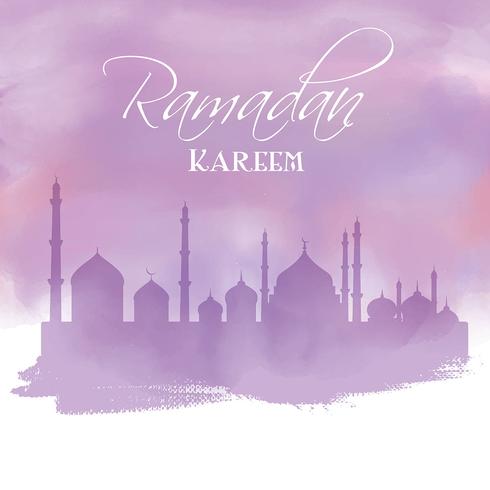 490x490 Watercolor Ramadan Background