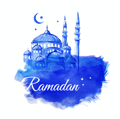 393x391 Watercolor Drawing Ramadan Kareem Vector Background 14 Free Download