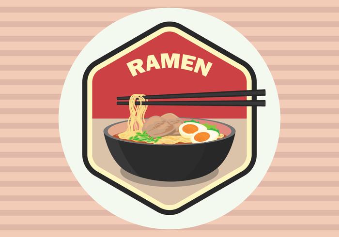 700x490 Ramen Badge Vector