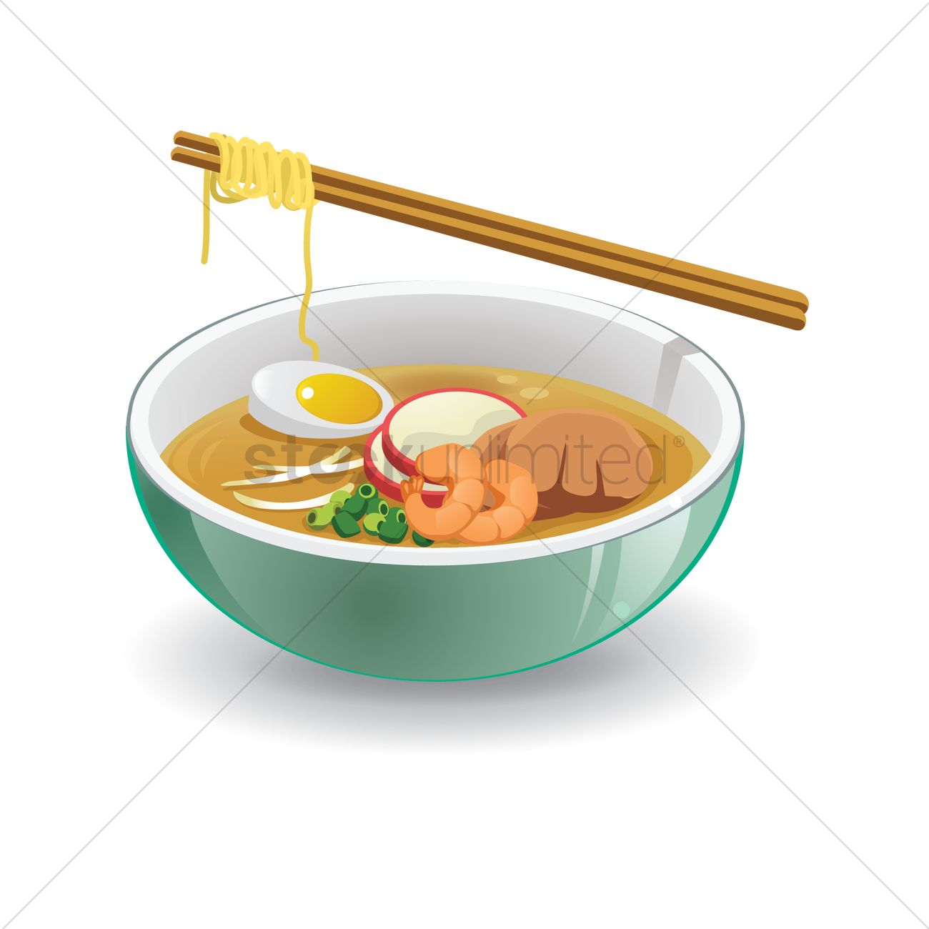 1300x1300 Ramen Noodles Vector Image