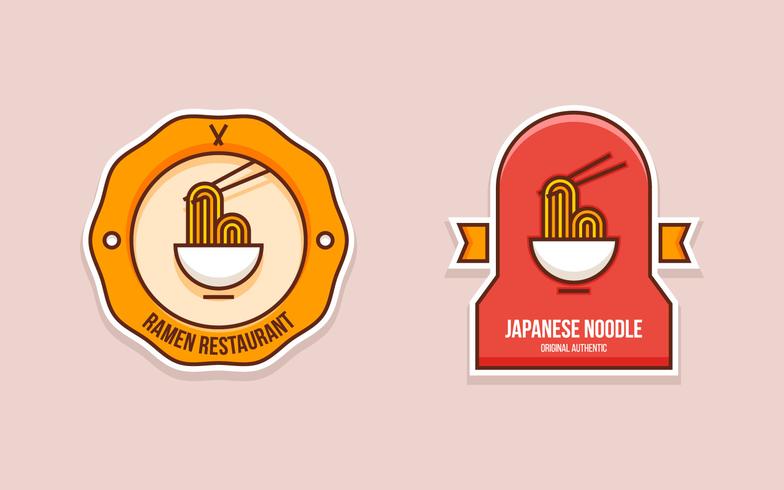 784x490 Unique Ramen Badge Vectors