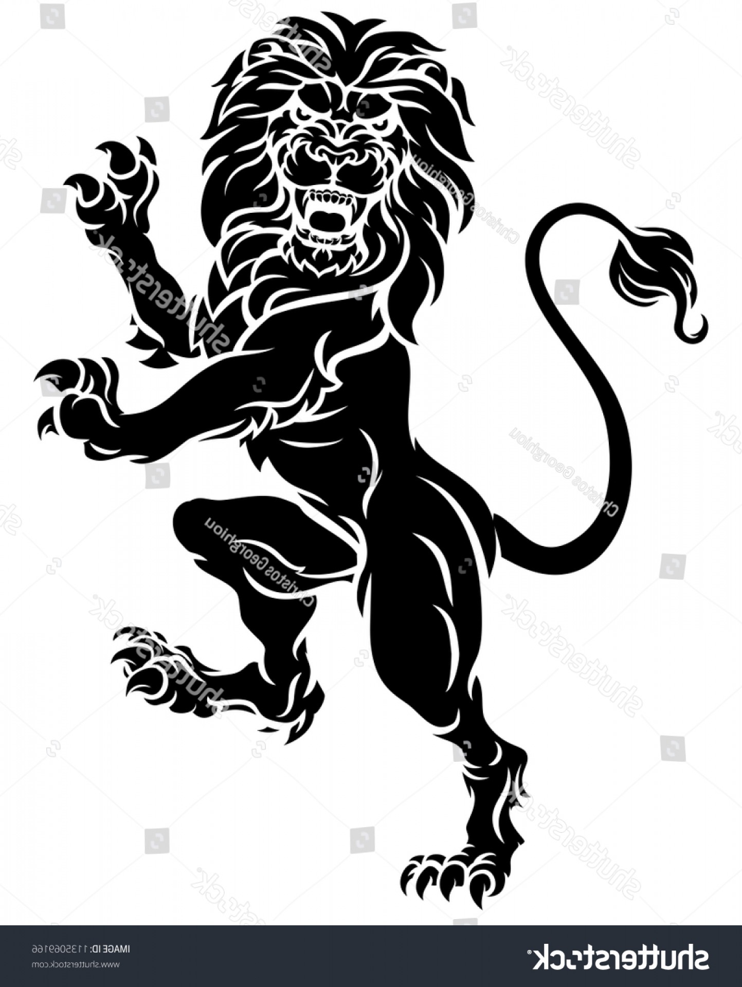 Rampant Lion Vector at GetDrawings | Free download