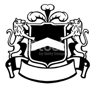 333x300 Rampant Lion Crest Stock Vectors