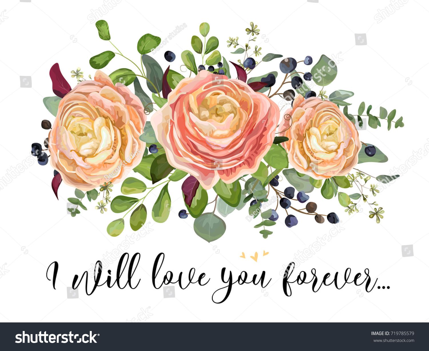 1500x1228 Vector Floral Design Card Garden Pink Peach Rose Ranunculus
