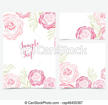 450x435 Vector Ranunculus Flower. Set Vector Illustration Of... Vector