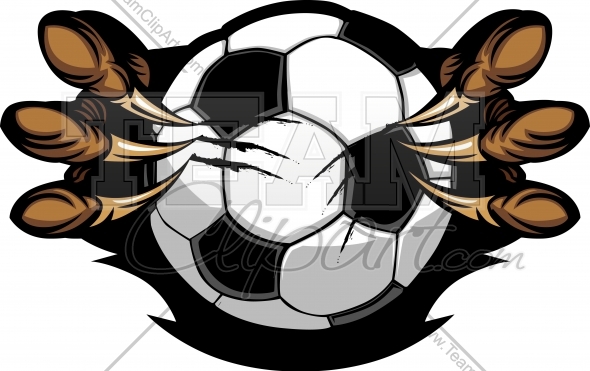 590x371 Raptor Soccer Clipart Image. Easy To Edit Vector Format.