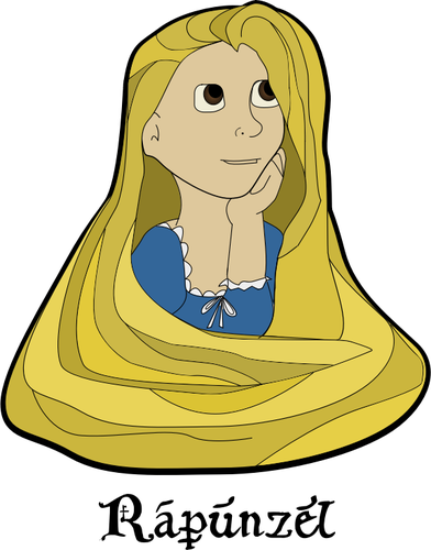 392x500 Rapunzel Girl Vector Image Public Domain Vectors