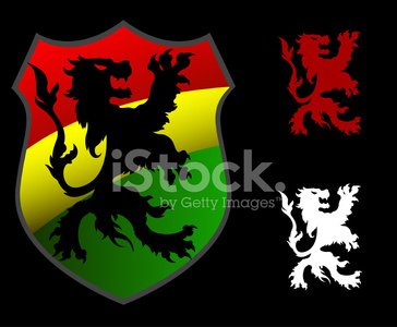 364x300 Rasta Lion Shield Stock Vectors