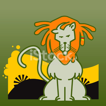 440x440 Rasta Lion Stock Vector