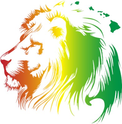 392x400 Rasta Lion Vector