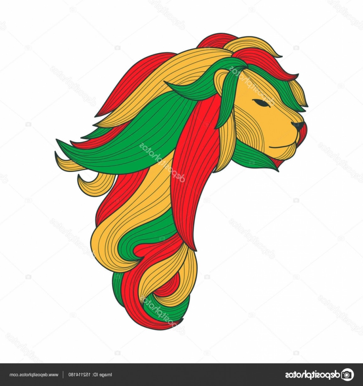 1155x1228 Stock Illustration Rasta Lion In Shape Of Arenawp