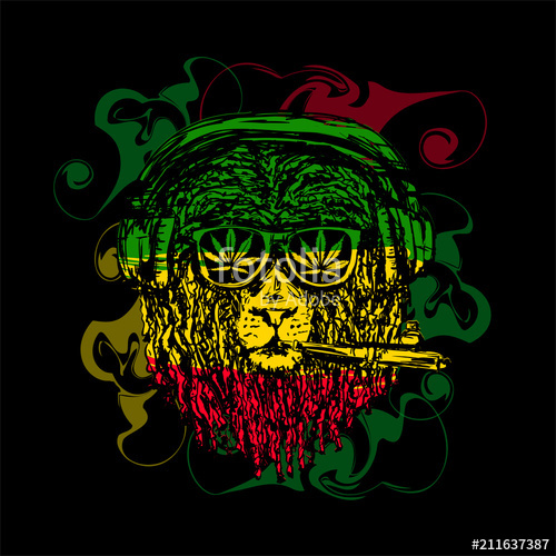 500x500 Rasta Lion Vector Stock Image And Royalty Free Vector Files On