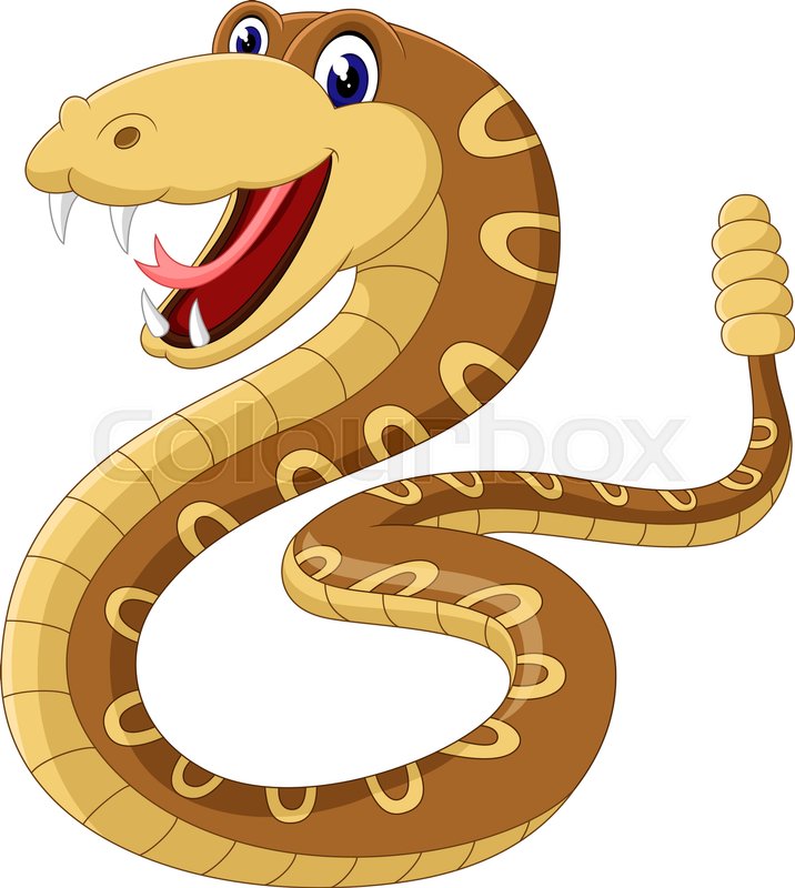 716x800 Illustration Of Cartoon Rattlesnake Stock Vector Colourbox
